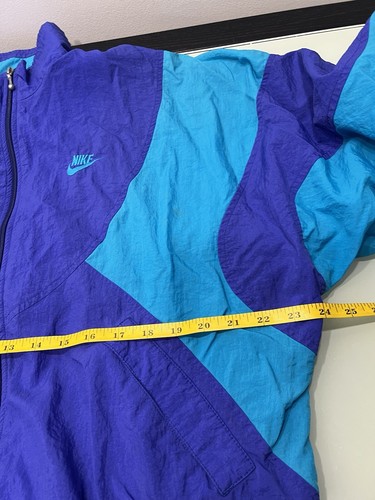 Vintage Nike Jacket Youth Sz 14 Or Large Blue/purple Windbreaker - Picture 13 of 24