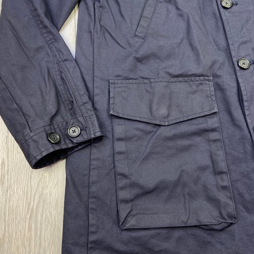 J. Giacca Crew Donna Grande Blu Cestino Tessuto Cappuccio Zip Tela Tasca Cappotto* - Foto 4 di 12