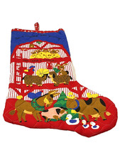 vintage christmas stocking night before xmas animals