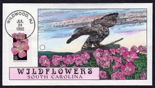 1992 SOUTH CAROLINA EVENING PRIMROSE WILDFLOWER (2664) Collins Colored FDC NU298