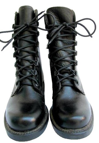 Vintage 1990\'s GBX Basics Genuine Leather Boots Men Size 9 Goth Rave Grunge Vtg 90s LEATHER BUCKLE Shoes // Vintage GBX Mens 12 Usa Dr  main image 3