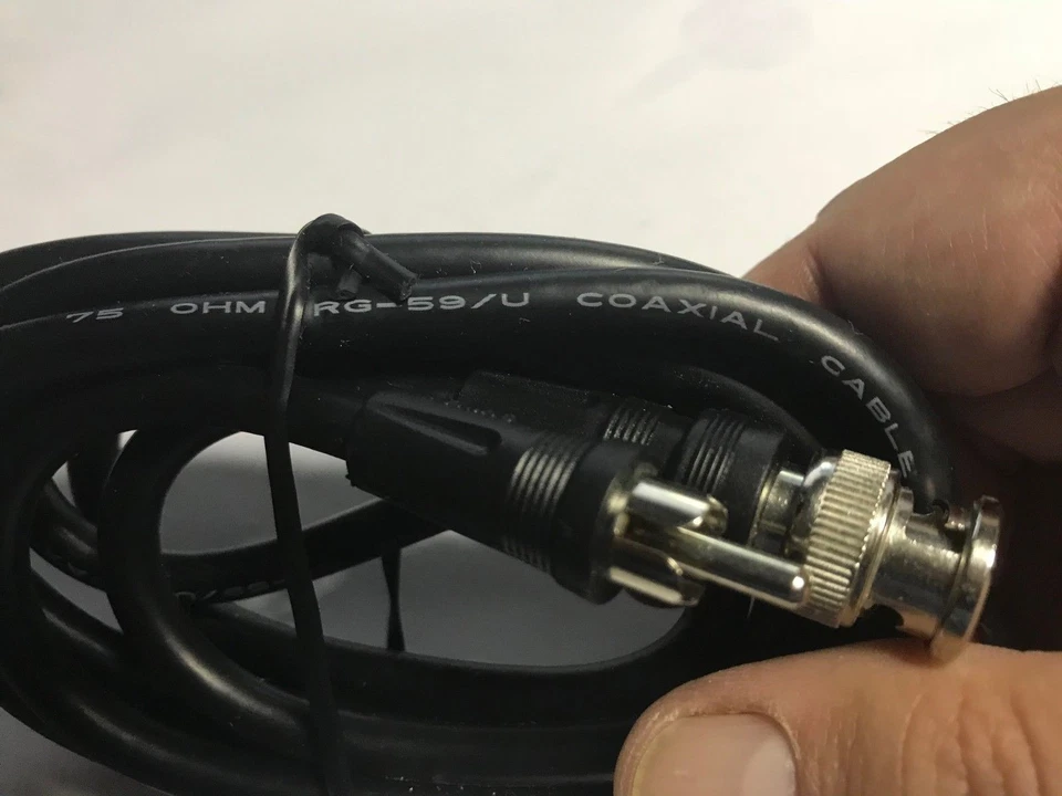 75ohm BNC Male to RCA Male Cable Audio Video Lead Coax CCTV DVR Camera Cord 6ft - Image 3 of 3