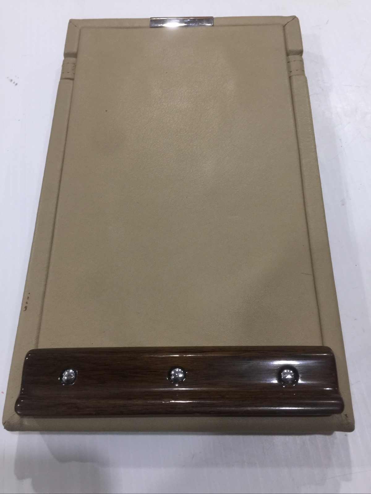 1986 Rolls Royce Silver Spur Center Console Leather Lid Wood Grain