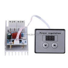 AC 220V 10000W SCR Voltage Regulator Speed Control Dimmer Thermostat LED Display