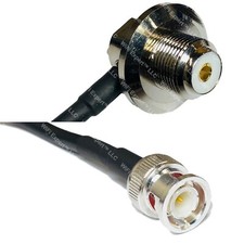 LMR240 UHF Female Angle to BNC MALE Coax RF Cable USA-Ship Lot