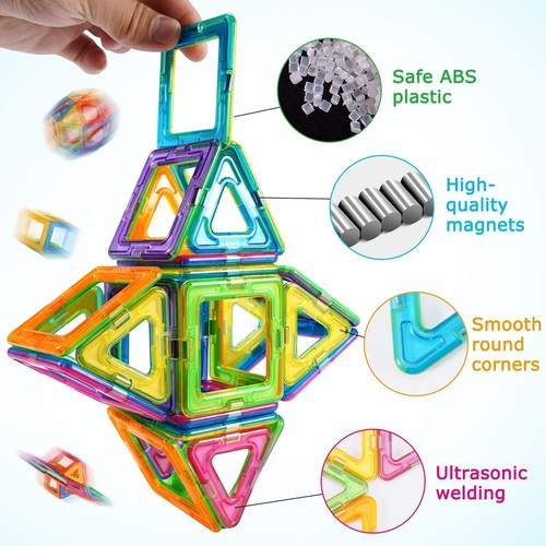 122Stk Blocks Magnetic Building Kinder Spielzeug Magnetische Bausteine Blöcke DE - Bild 2 von 10