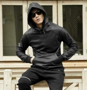 leather pullover hoodie