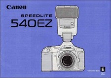 CANON SPEEDLITE 540EZ ORIGINAL INSTRUCTION MANUAL CA2169 
