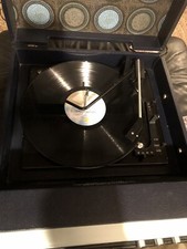 Dansette Capri SL Record Player Turntable Model DRP 23 Blue Retro Print *resto*