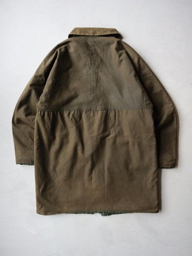 Vintage 80s 90s Waxed Jacket Lined Corduroy Collar Size M Brown Green - Bild 6 von 6