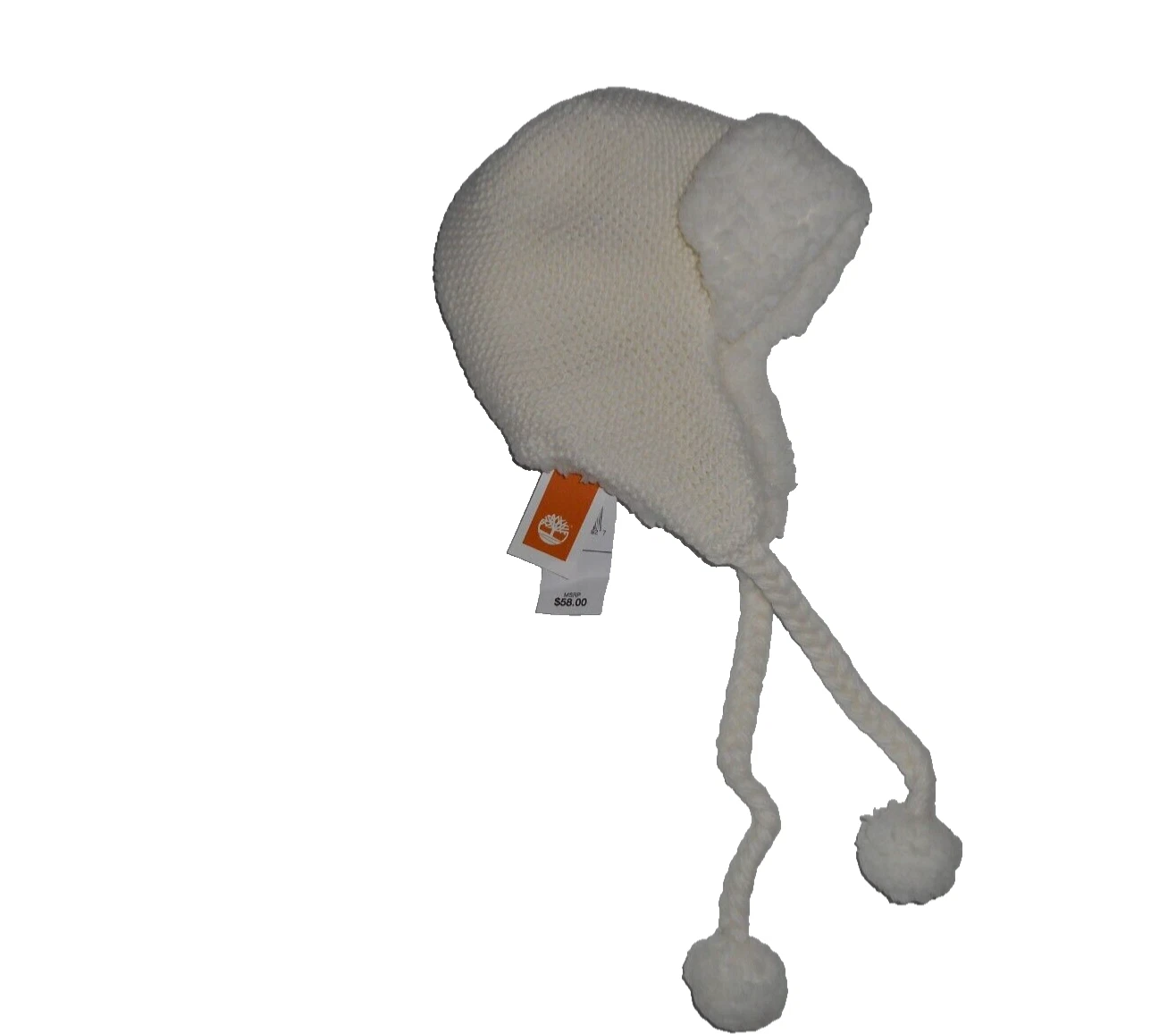 TIMBERLAND Sherpa Lined ICELANDIC Earflap Knit TRAPPER HAT Womens One Size NEW