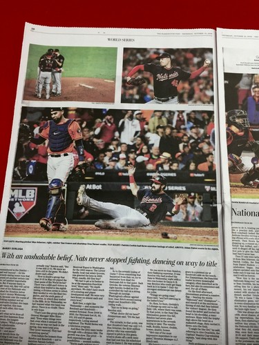 2019 Washington Nationals World Series Champions Newspaper Washington Post - Picture 8 of 8