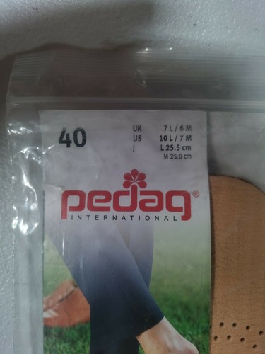 Herren Pedag Leder Einlegesohle, US Größe 10 L / 7 M - Braun Größe 40 - Bild 2 von 5
