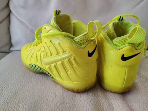 Nike Air Foamposite shoes Pro Volt kid Size 5.5Y women's 7 Black 2014 644792-700 - Picture 5 of 9