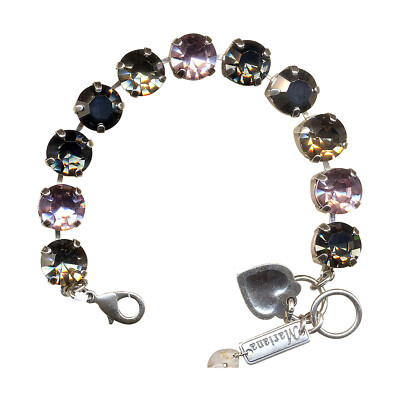 Bracelet By Mariana Glamorous Smoky Quartz and Antique Pink Swarovski Crystals