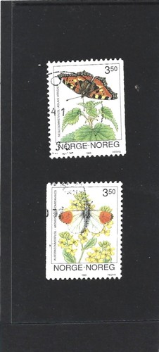 Norway 1993 Butterflies 1st Series Set of 2 Used