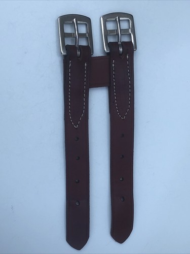 Leather Horse Girth Extender W/ Stainless Steel Roller Buckles Brown - Picture 16 of 19