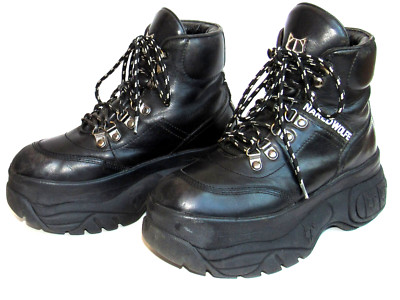 NakedWolfe Platform Sneakers Woman Boots Art Wicked leather