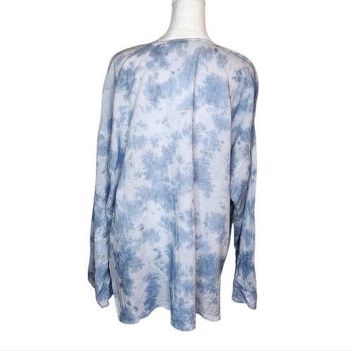 NEW J Jill PureJill Tie Dye Popover Tunic with Tonal Embroidery Size XL - Picture 3 of 8