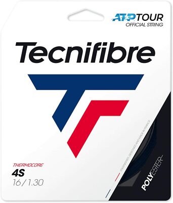Tecnifibre 4S Tennisschlägerschnur - schwarz - 12m Set - Thermocore Technologie