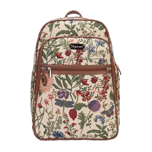 GUESS Women\'s Nude Tan White Floral Small Backpack/Purse Bag Handbag Logo GUESS Floral Beige Light NUDE PINK Backpack Purse LOGO Bag  main image 4
