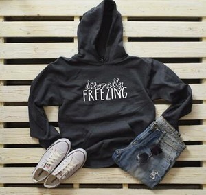 literally freezing sweatshirt