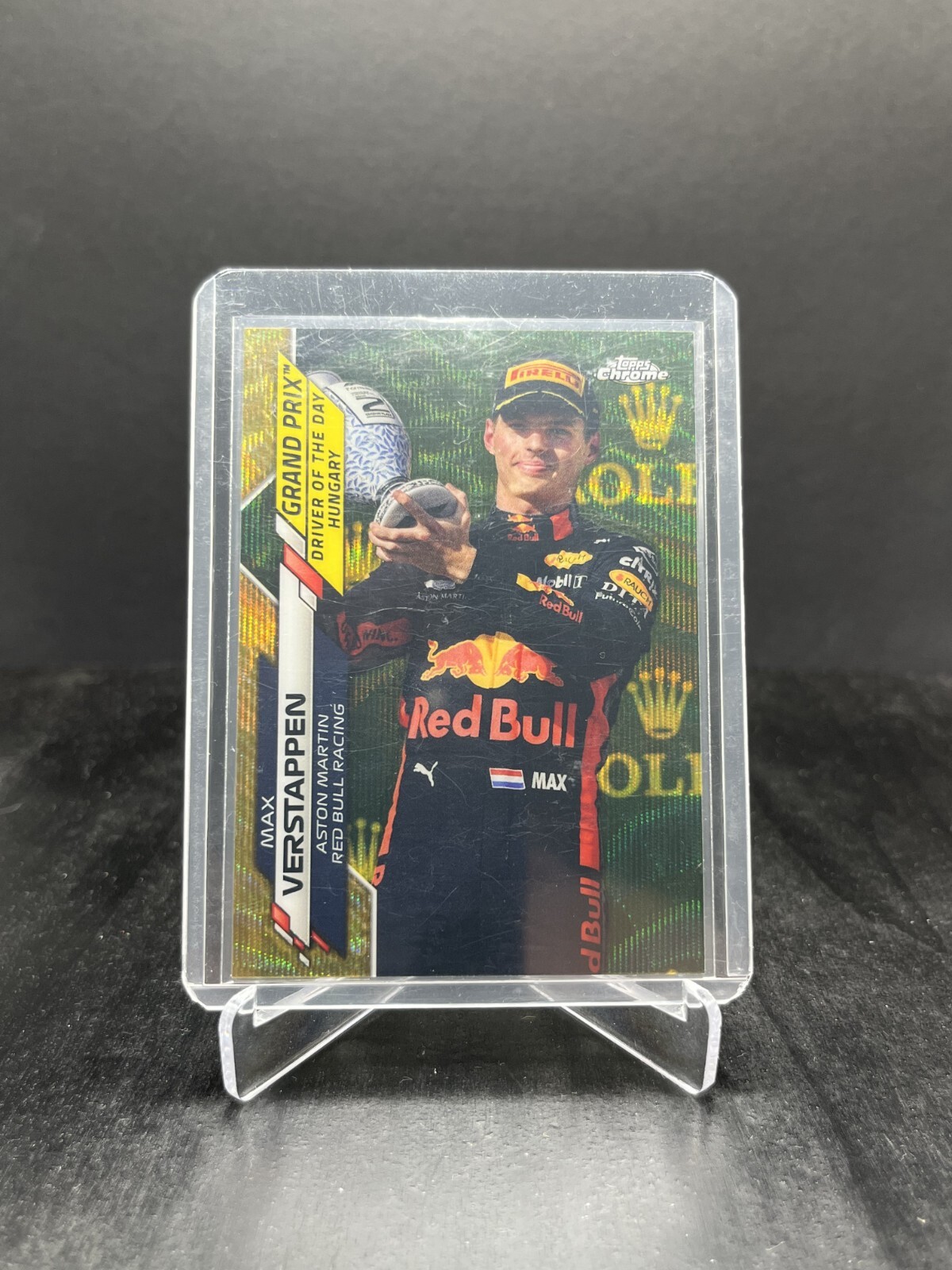 2020 Topps Chrome Formula 1 F1 Max Verstappen Gold Wave 02/50 #165