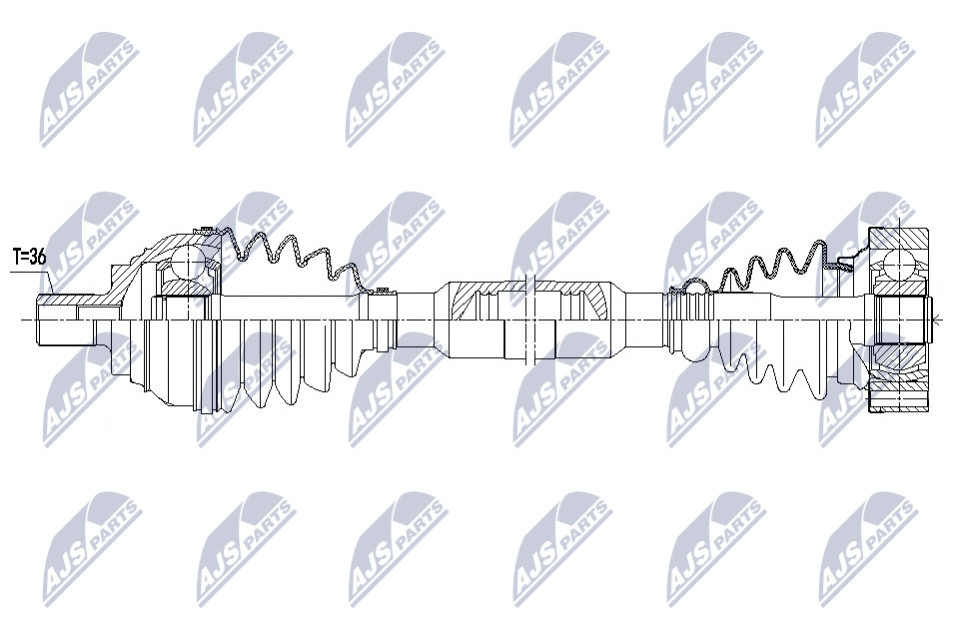 NPW-VW-181 NTY Drive Shaft for AUDI,SEAT,SKODA,VW