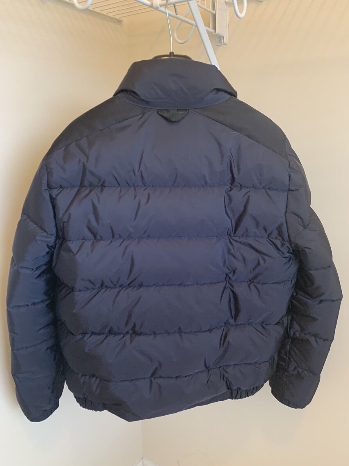 Prada Navy Puffer Shell Down Jacket Coat 48 | eBay
