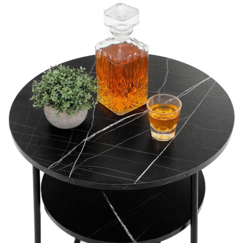 Mingone Beistelltisch Couchtisch Rund Kaffeetisch Balkontisch Tisch Couchtisch - Bild 14 von 25