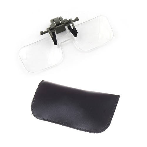 Magnifier Clip On Glasses Magnifying Glasses Eyeglasses Watch Repair Tool 3~$8