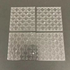 Lite Brix Clear Baseplates Replacement Add-on Pieces Parts Lot of 4 