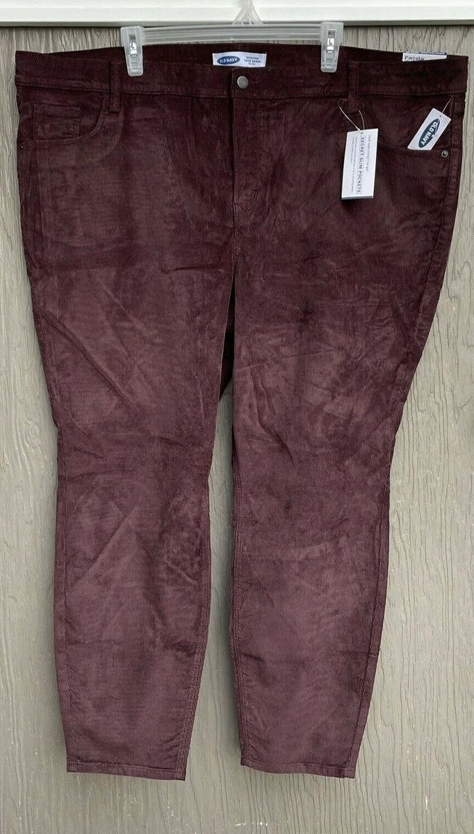 Old Navy Rockstar Pants Cords Womens 26 Plus Super Skinny High