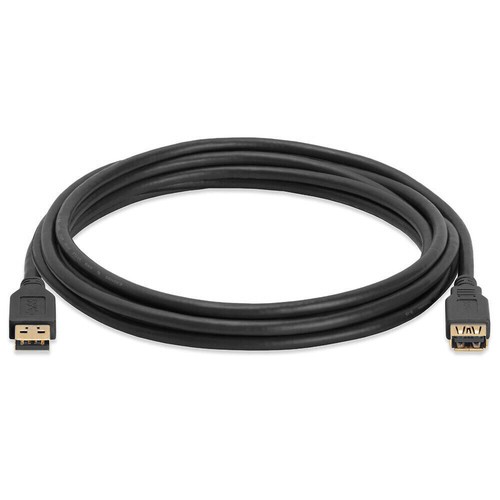 2x Premium Quality Black 10 Ft Super Speed USB 3.0 A M/F Extension Cable - Picture 3 of 3