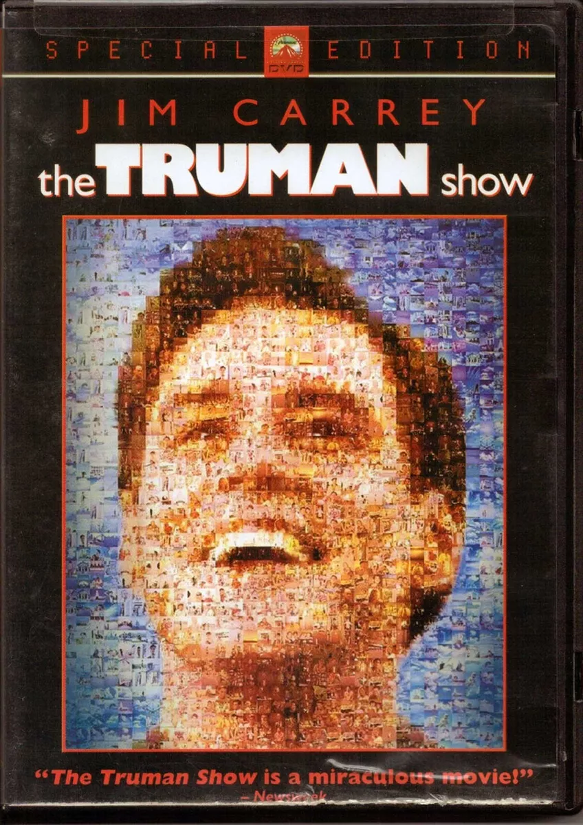 The Truman Show DVD Jim Carrey his whole life is a reality