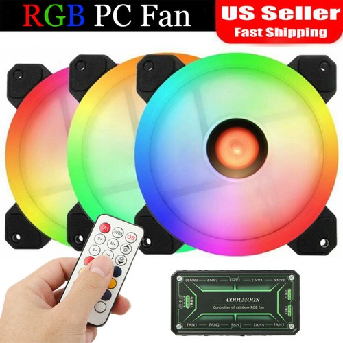 3 Fans Case Fan With Controller LED Silent Fan RGB Case Fan LED Case Fan - Picture 2 of 12