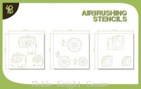 Bandua Airbrush Stencil Stencils - Chaos Pack Mint on sale Bandua Airbrush Stencil Stencils - Chaos Pack Mint on sale