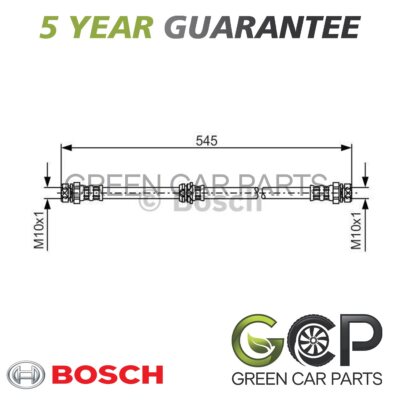 Bosch Front Brake Hose Fits VW Golf Scirocco Seat Leon Audi A3 Skoda Superb
