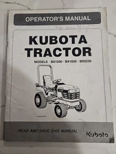 Kubota Owners Manual Book Bx1500 Bx1830 Bx2230