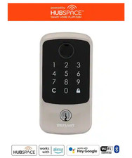 Defiant Square Satin Nickel Electronic Single Cylinder Deadbolt Wi-Fi Enabled
