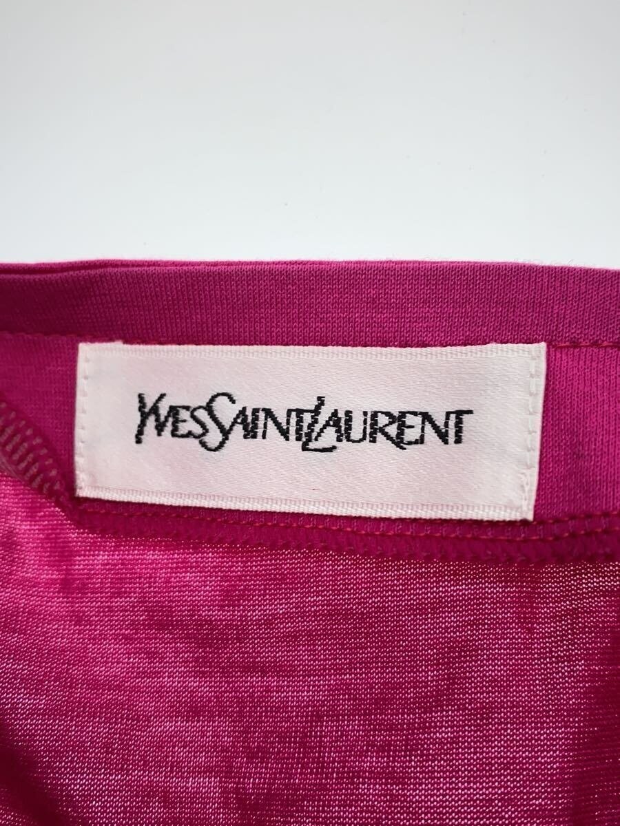 Top vintage manica corta YVES SAINT LAURENT taglia M cotone rosa bottoni oro