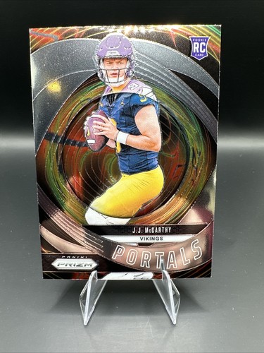 JJ McCarthy 2024 Panini Prizm Portals Rookie Card (RC) #7 Vikings
