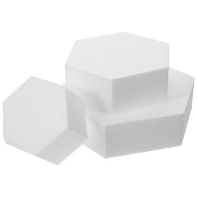  Lot de 3 modèles de gâteaux en mousse hexagonaux pour pâtisserie, artisanat, - Photo 1/4