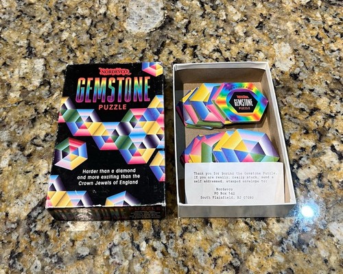 Vintage Nordevco Gemstone Puzzle Mind Game MCM Mid Century 1960s 1970s 60s Ruby