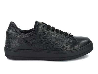 MARECHIARO 1962 men's black leather sneakers shoe 032 BLACK DEER