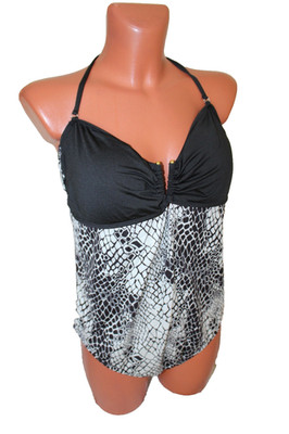 Octopus Badeanzug 2XL 50/52 Neckholder Schlangenmuster Bademode Polster Monokini