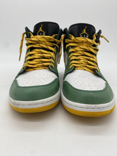 Nike Air Jordan 1 Mid Sonics Green 554724-307 US SZ 13 Used NO BOX  2013 - Picture 3 of 15