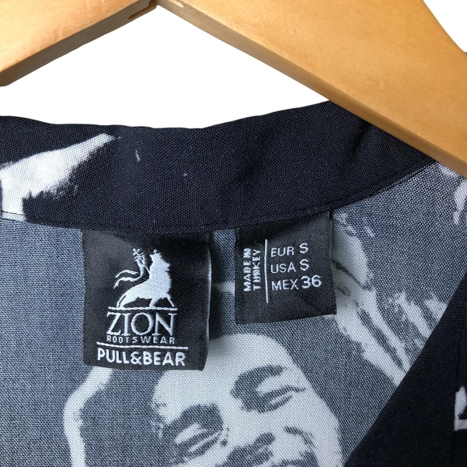 Camisa de rayón manga corta estampado completo Bob Marley vintage Zion BOB MARLEY M... Foto 3 de 4