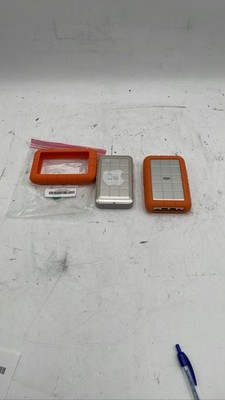 LaCie 800 400 USB Mini B Orange Bumper Rugged Portable External Hard Drive Lot