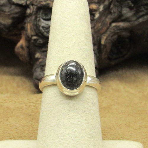 Sterling Silver Oval Rutilated Quartz Ring Size 7.5 - Picture 2 of 6